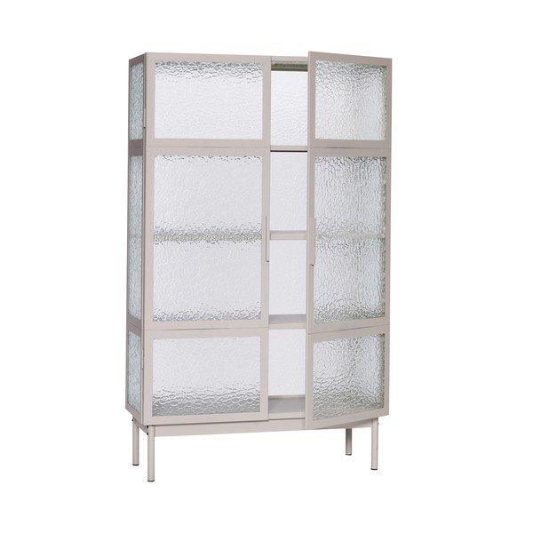 Balta metāla vitrīna 92x151 cm Plex – Hübsch-image-2