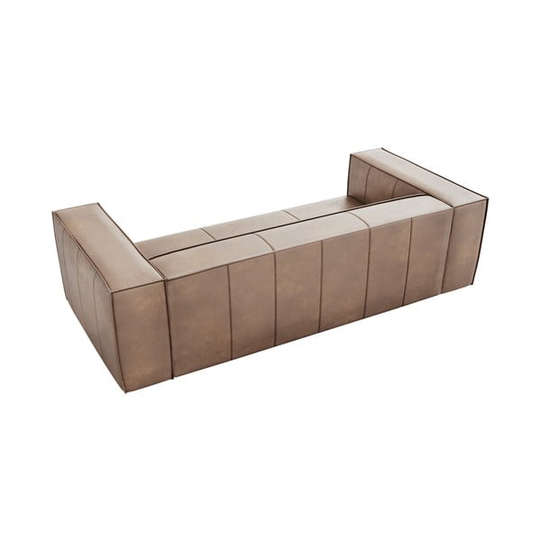 Gaiši brūns ādas dīvāns 227 cm Madame – Windsor & Co Sofas-image-4