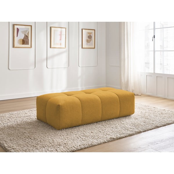 Sinepju dzeltens kāju soliņš no šenila auduma Everest – Bobochic Paris-image-1