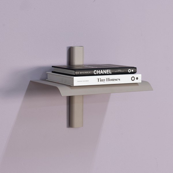 Pelēkbrūns metāla sienas plaukts 28 cm Hola – Spinder Design-image-1