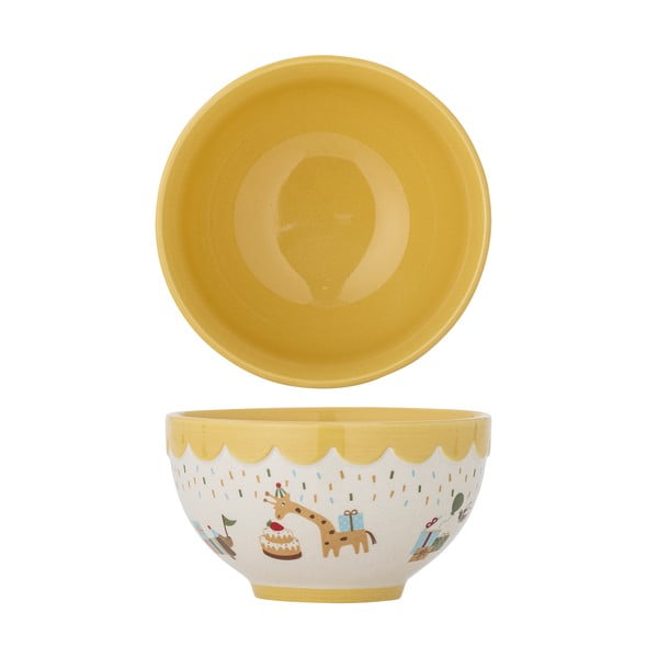 Dzeltena/krēmkrāsas akmensmasas bērnu bļoda ø 13,5 cm Celebrate – Bloomingville Mini-image-4