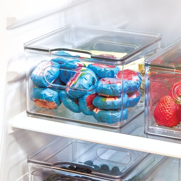 Caurspīdīga uzglabāšanas kaste ar vāku iDesign The Home Edit, 15,2 x 15,2 cm-image-1