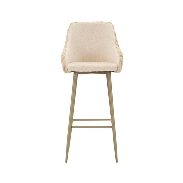 Krēmkrāsas polsterēti bāra krēsli ar roku balstiem (2 gab.) (sēdekļa augstums 78 cm) Alaska – Mauro Ferretti-image-2