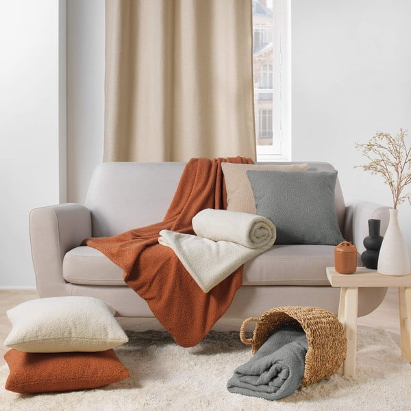 Pelēks flīsa pleds 180x220 cm Curly Wooly – douceur d'intérieur-image-3