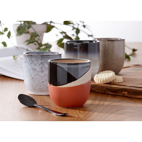 Melna/balta keramikas krūze Ladelle Cafe, 300 ml-image-1