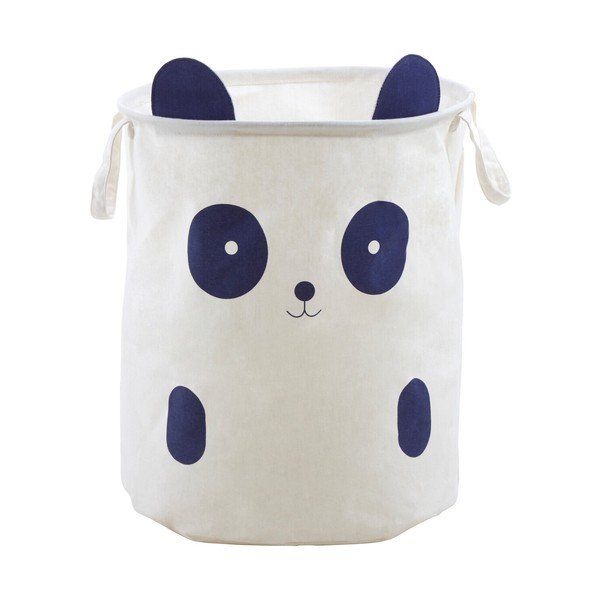 Balts tekstila bērnu rotaļlietu grozs ø 38x48 cm Mimo Panda Face – Premier Housewares
