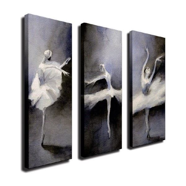 3 daļu sienas glezna uz audekla Ballet