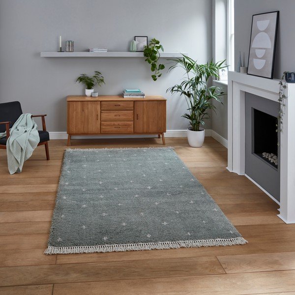 Piparmētru zaļš paklājs Think Rugs Boho Dots, 120 x 170 cm-image-1
