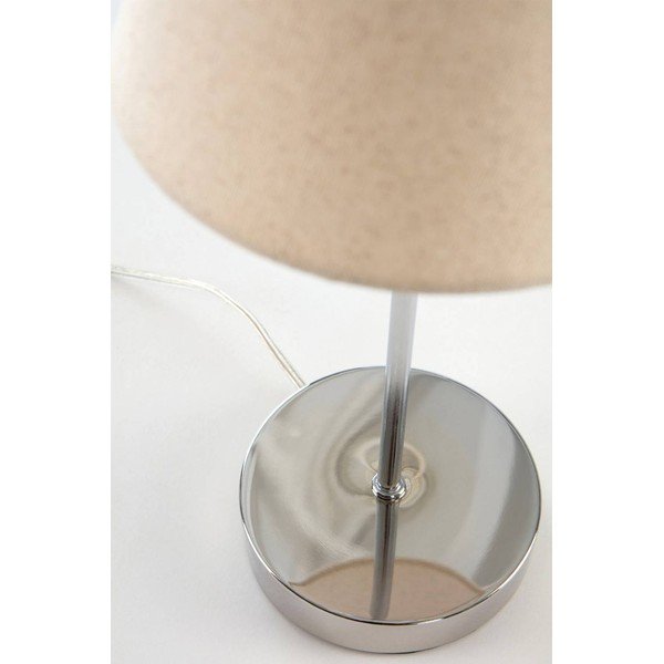 Bēša/spīdīgas sudraba krāsas tekstila galda lampa (augstums 39 cm) Lasse – Jotex-image-4