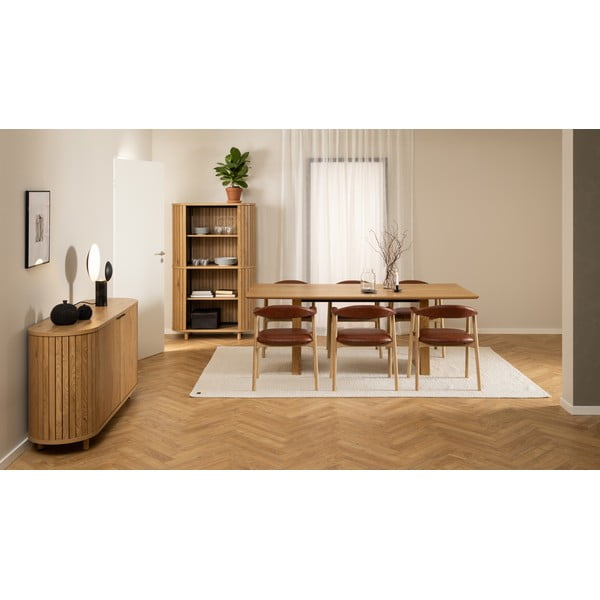 Konjakbrūns/dabīga toņa mākslīgās ādas pusdienu krēsls Addi – Actona-image-2