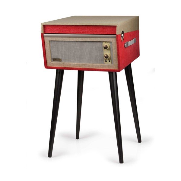 Sarkanais Crosley Bermuda kāju Vinilplašu atskaņotājs-image-4