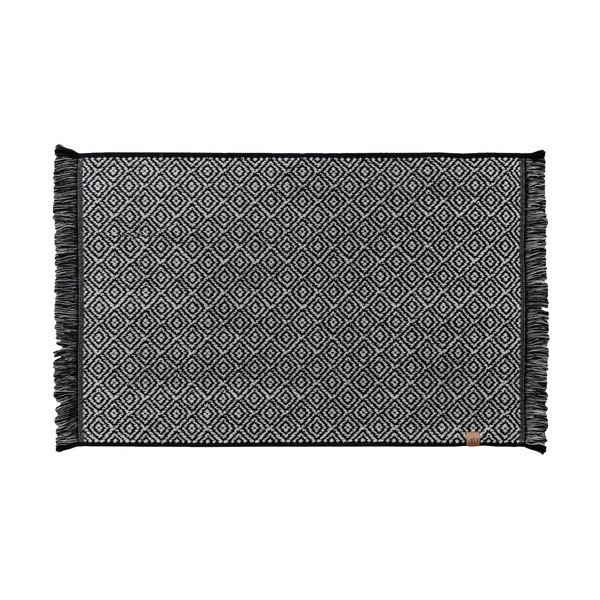 Melns tekstila vannas istabas paklājiņš 50x80 cm Morocco – Mette Ditmer Denmark