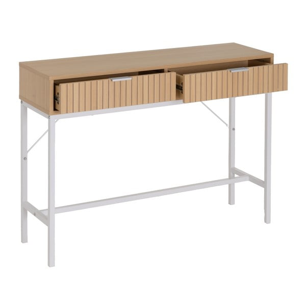 Dabīga toņa konsoles galds ar ozolkoka imitāciju 30x100 cm Mid-Lines – Casa Selección-image-1