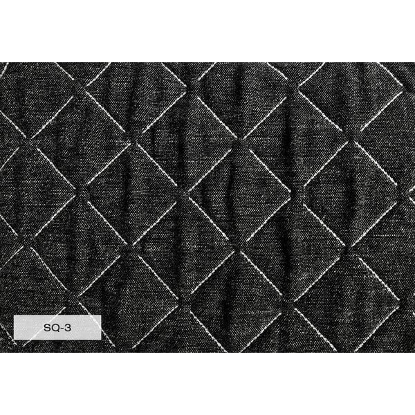 Melna mīksta divvietīga gulta ar režģi 160x200 cm Sleepy Luna – Miuform-image-4