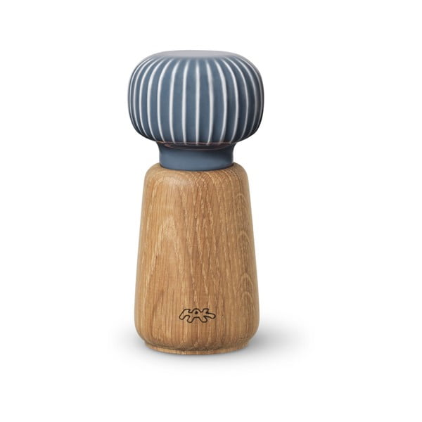 Ozolkoka garšvielu dzirnaviņas ar antracīta pelēkām porcelāna detaļām Kähler Design Hammershoi, augstums 13 cm
