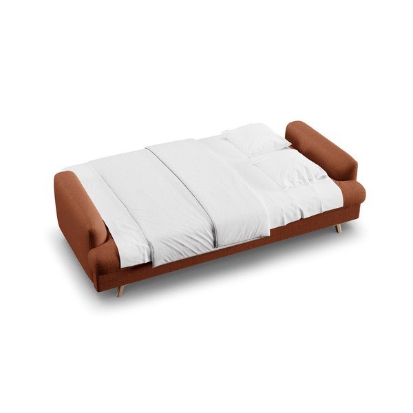 Terakotas oranžs salokāms/ar uzglabāšanas vietu dīvāns 233 cm Naomi – Micadoni -image-3