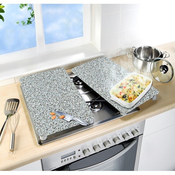 Stikla aizsargplāksnes plītij (2 gab.) Wenko Granite, 52 x 30 cm-image-4