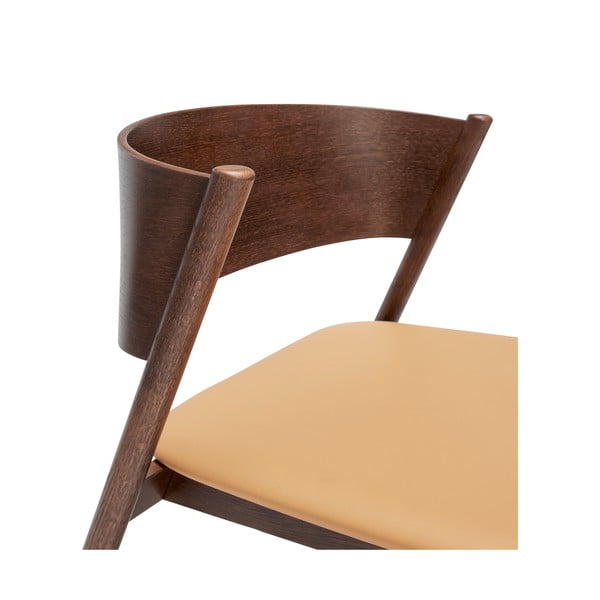 Tumši brūns atpūtas krēsls Oblique – Hübsch-image-4