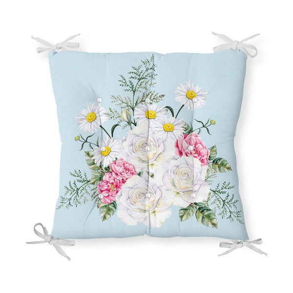 Sēdekļa spilvens ar kokvilnas maisījumu Minimalist Cushion Covers Spring Flowers, 40 x 40 cm