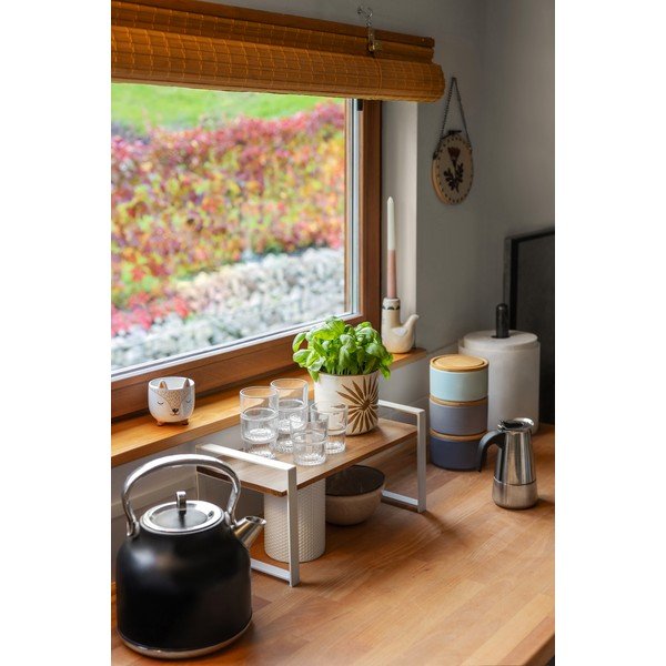 Balts terakotas puķu pods Bloomingville Idris, augstums 12 cm-image-2