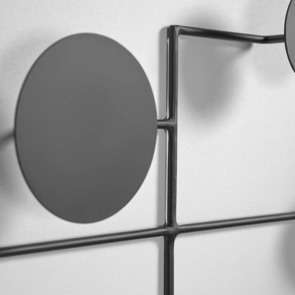 Melns metāla sienas pakaramais Kave Home Vianela, 52 x 40 cm-image-1