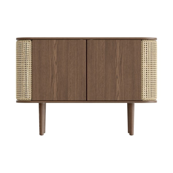 Brūna/dabīga toņa zema kumode ar ozolkoka imitāciju 109x75 cm Treasures – UMAGE-image-3