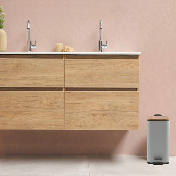 Balta tērauda atkritumu tvertne ar pedāli 5 l   Erik – Spirella-image-1