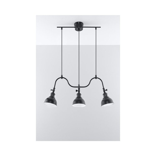 Melna griestu lampa Sollux Isola 3-image-1