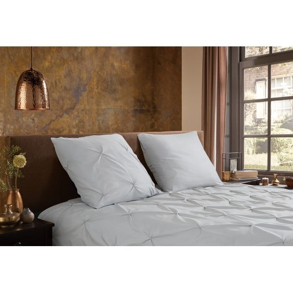 Pelēka vienguļamā mikrošķiedras gultas veļa 140x220 cm Pure Elegance – Good Morning-image-1