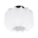 Balta metāla griestu lampa ar auduma abažūru ø 25 cm Madleine – Reality