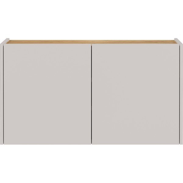 Krēmkrāsas piekarināms skapītis ar ozolkoka imitāciju 93x52x29 cm Libbiano – Germania-image-2