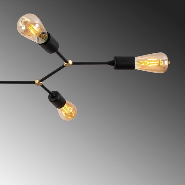 Melna griestu lampa 48x95 cm Sparrow – Opviq lights-image-4