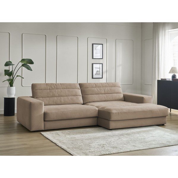 Pelēkbrūns samta stūra dīvāns (ar labo stūri/ar zvilni) Sierra – Bobochic Paris-image-1