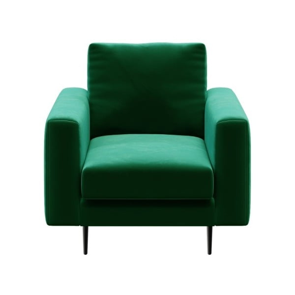 Tumši zaļš samta atpūtas krēsls Devichy Levie