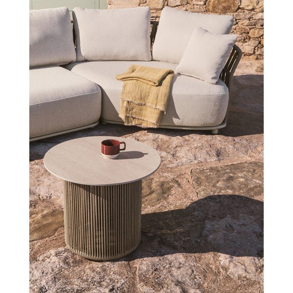 Metāla apaļš dārza galdiņš ø 55 cm Orosei – Kave Home-image-1
