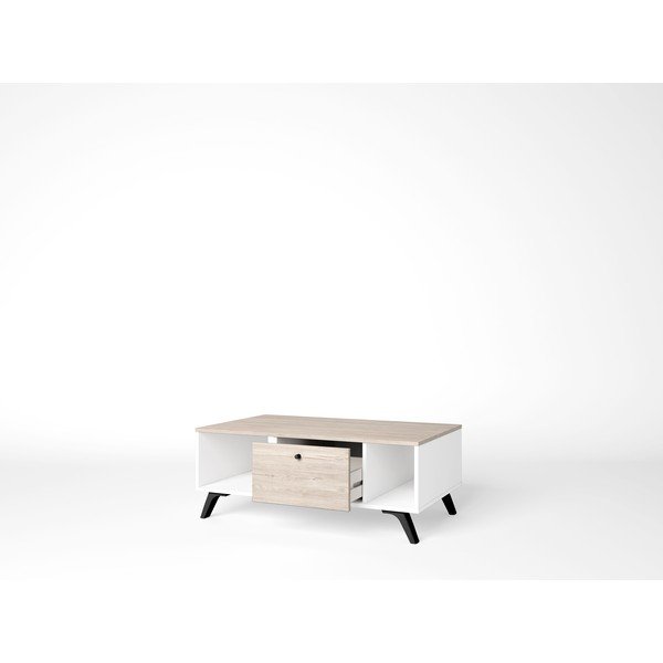 Dabīga toņa žurnālgaldiņš ar ozolkoka imitāciju 60x100 cm Sahara – Marckeric-image-2