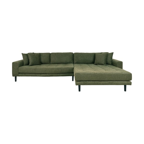 Zaļš stūra dīvāns (labais stūris) Lido – House Nordic