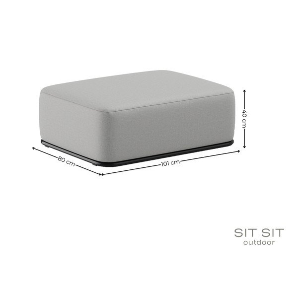 Gaiši pelēks dārza kāju soliņš Straw – Sit Sit-image-4
