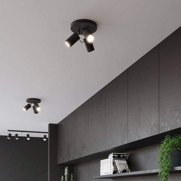 Melna griestu lampa Etna – Sollux-image-3