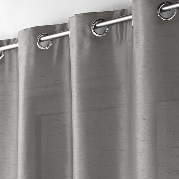 Tumši pelēks satīna aizkars 140x240 cm Shana – douceur d'intérieur-image-1