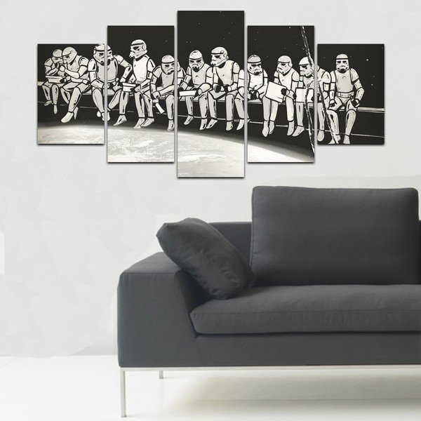 Daudzdaļīga glezna Homemania Decor Black&White Clones-image-1