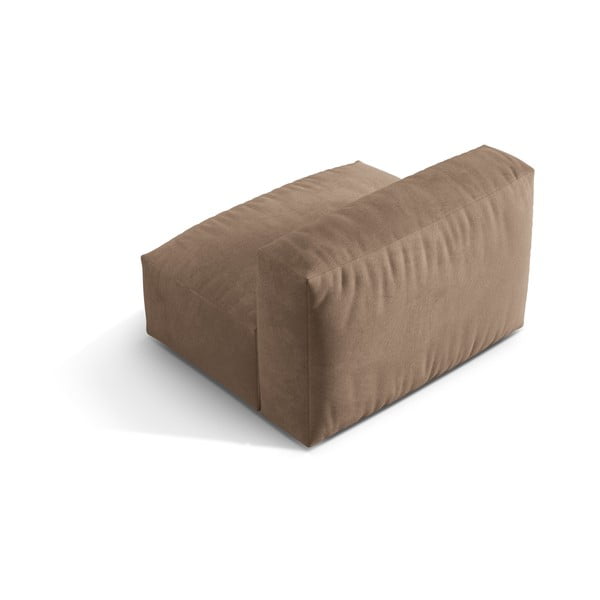 Gaiši brūna samta (vidējā moduļa) modulārā dīvāna daļa Martina – Micadoni -image-2