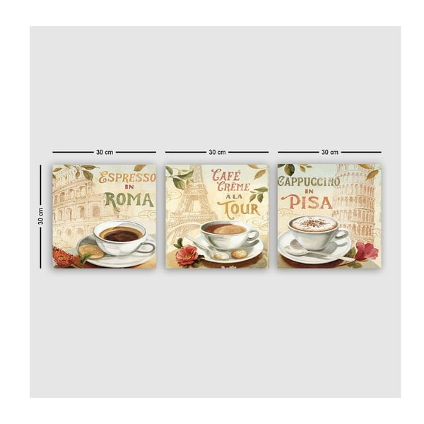 Gleznas (3 gab.) 30x30 cm Italy – Wallity-image-2