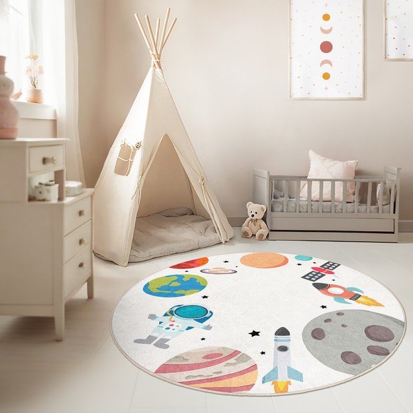 Mazgājams bērnu rotaļu paklājs ø150 cm Space Trip – Mila Home-image-2