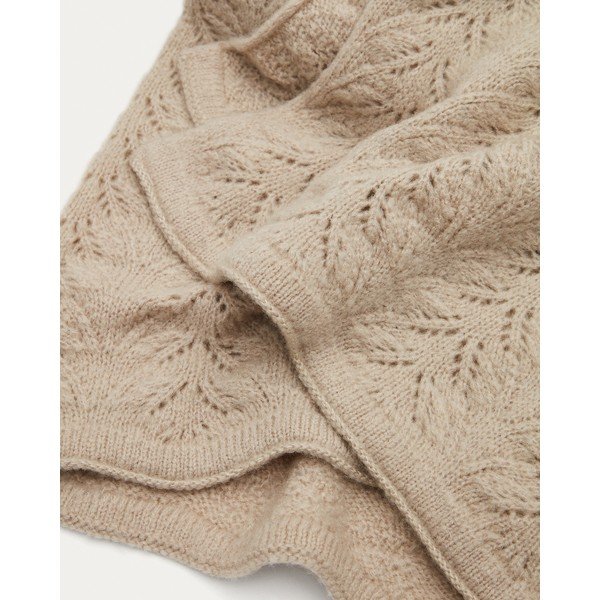 Vilnas/no jauktas šķiedras adīts pleds 130x170 cm Malik – Kave Home-image-1