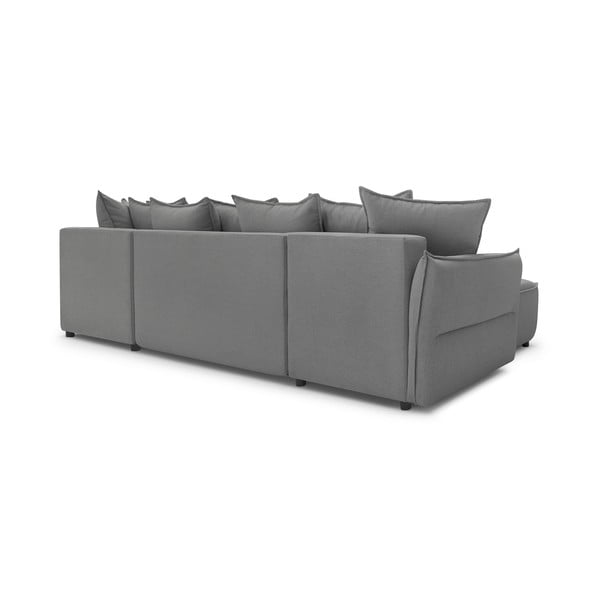 Gaiši pelēks salokāms stūra dīvāns (ar labo stūri) Leon – Bobochic Paris-image-3