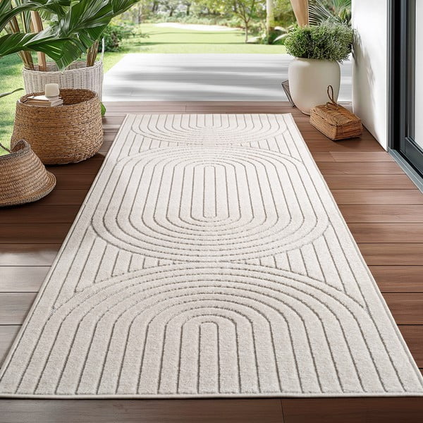 Krēmkrāsas iekštelpu un āra celiņa paklājs 80x250 cm Nova 1201 – Ayyildiz Carpets-image-1