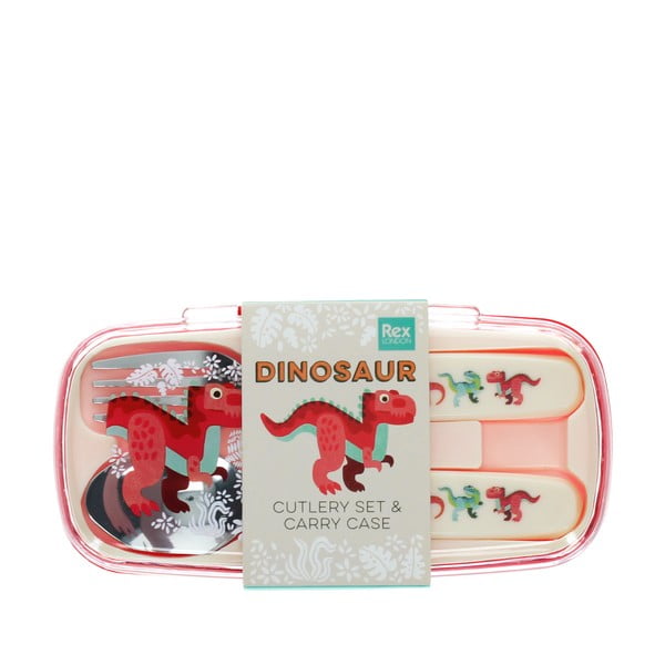 Nerūsējošā tērauda bērnu galda piederumi (2 gab.) Baby Dinos – Rex London-image-2