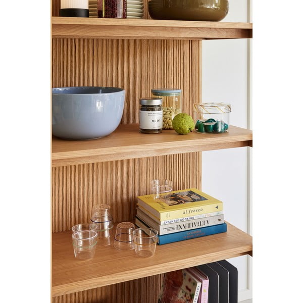 Dabīga toņa grāmatplaukts ar ozolkoka imitāciju 75x162 cm Heritage – Hübsch-image-3