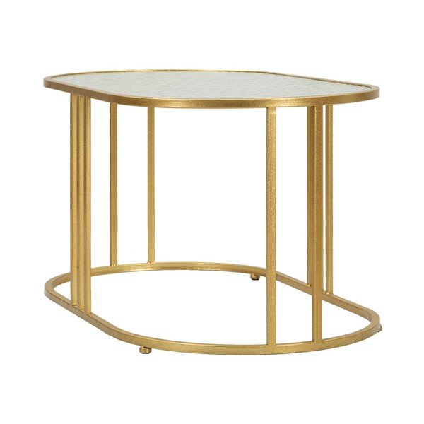 Balts/zelta krāsas žurnālgaldiņš ar stikla galda virsmu 50x90 cm Antalia – Mauro Ferretti-image-3